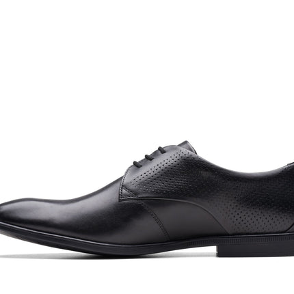 Clarks Boswyn Lace Black Leather - Standard Width