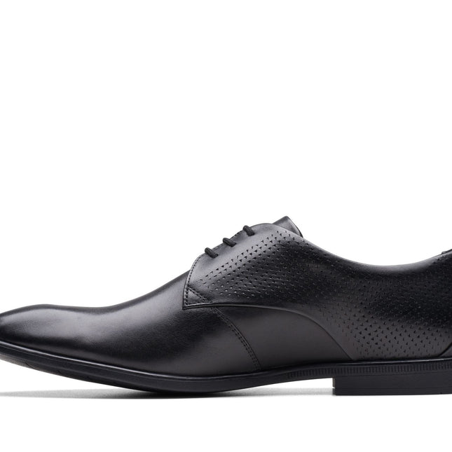 Clarks Boswyn Lace Black Leather - Standard Width