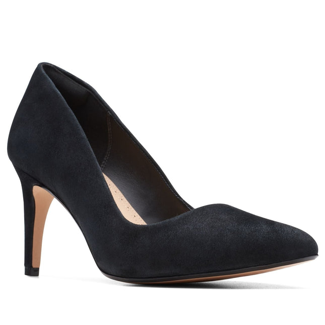 Clarks Laina Rae Black Suede - Standard Width