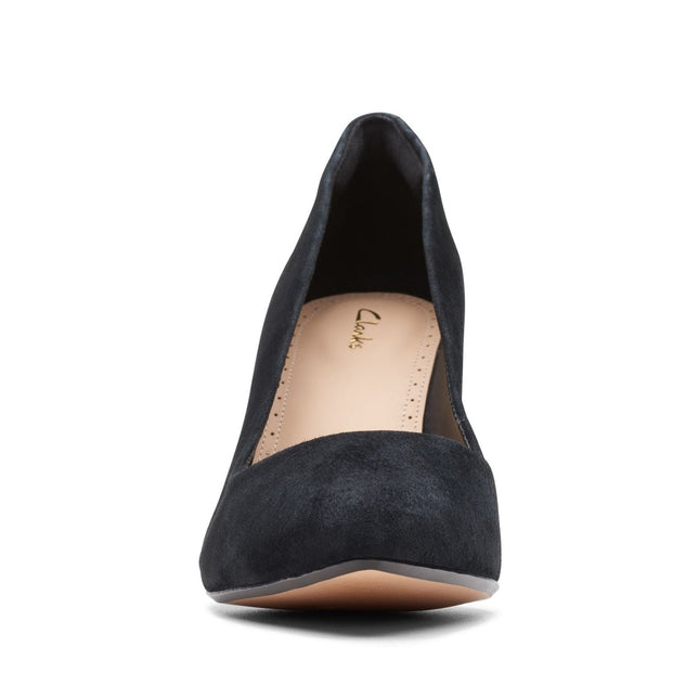 Clarks Laina Rae Black Suede - Standard Width