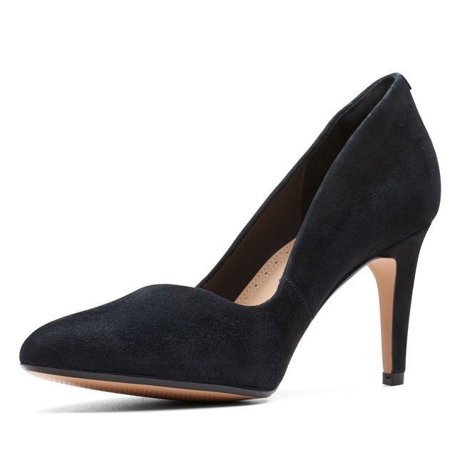 Clarks Laina Rae Black Suede - Standard Width