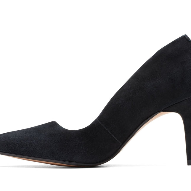 Clarks Laina Rae Black Suede - Standard Width
