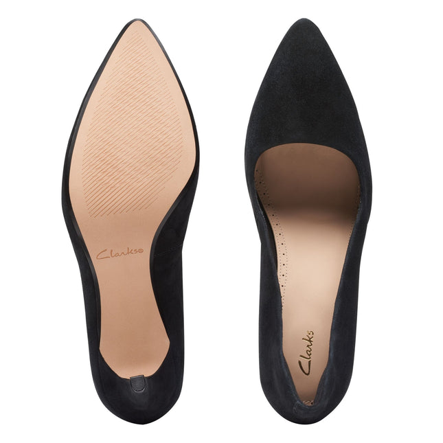 Clarks Laina Rae Black Suede - Standard Width