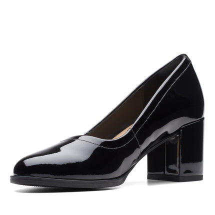 Clarks Freva55 Court Black Pat