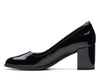 Clarks Freva55 Court Black Pat