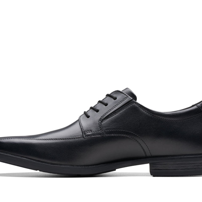 Clarks Howard Over Black Leather - Standard Width