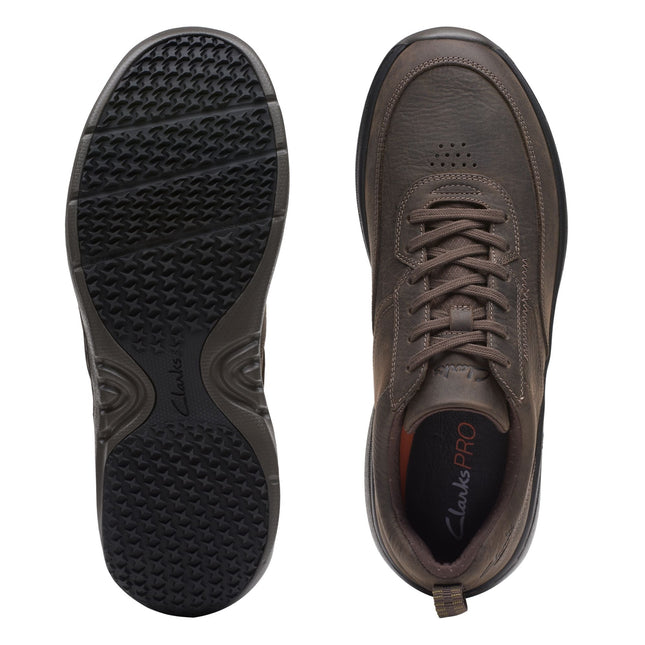 Clarks ClarksPro Lace Dark Brown Tumbled - Wide Width