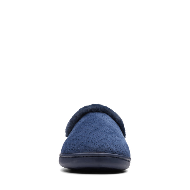 Clarks Twyla Star Navy - Wide Width Womens Slippers