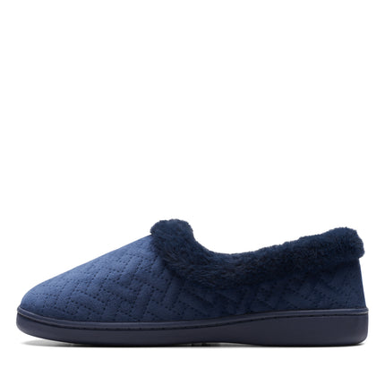 Clarks Twyla Star Navy - Wide Width Womens Slippers