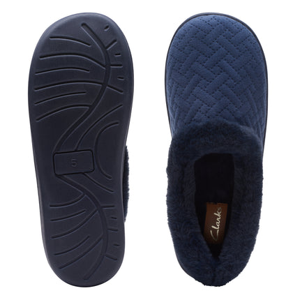 Clarks Twyla Star Navy - Wide Width Womens Slippers