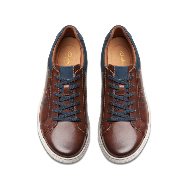 Clarks Mapstone Lace Mahogany Leather