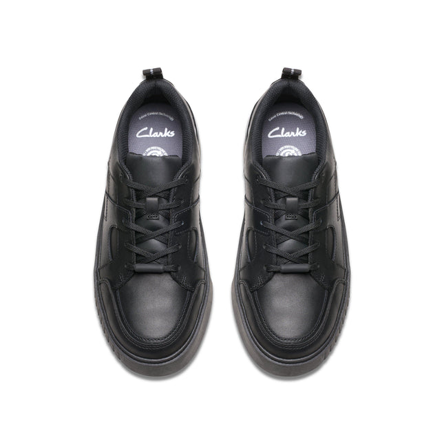 Clarks Oslo Flare Y Black Leather Wide Width