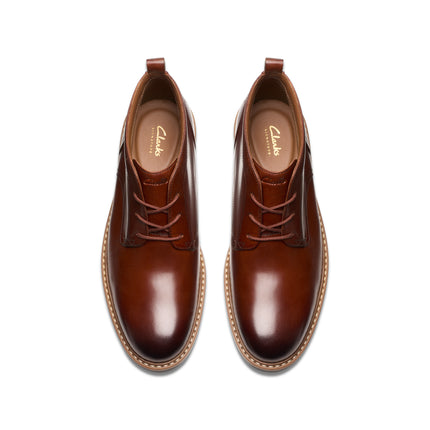 Clarks Aldwin Chukka Mid Tan Leather