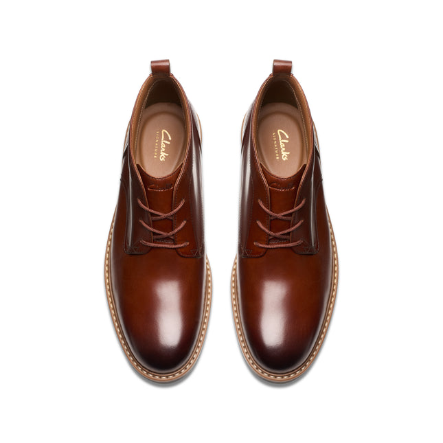 Clarks Aldwin Chukka Mid Tan Leather