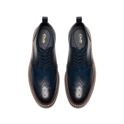Clarks Aldwin Limit Navy Leather