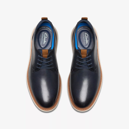 Clarks Brantin Plain Navy Leather