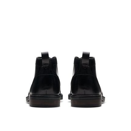 Clarks Aldwin Chukka Black Leather Smart Boots