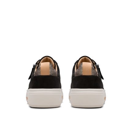 Clarks Hollyhock Zip Black Womens Trainers