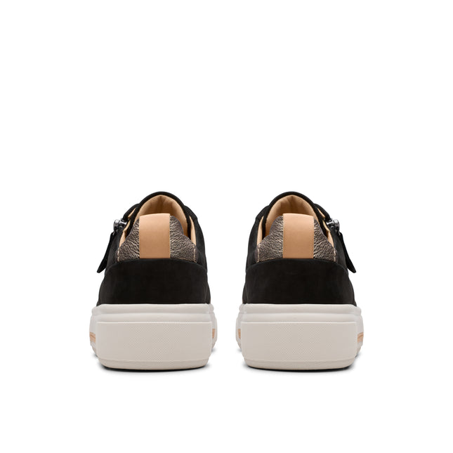 Clarks Hollyhock Zip Black Womens Trainers
