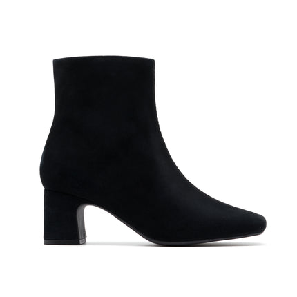Clarks Fernie Zip Black Suede Dress Boots