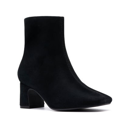 Clarks Fernie Zip Black Suede Dress Boots