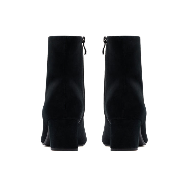 Clarks Fernie Zip Black Suede Dress Boots