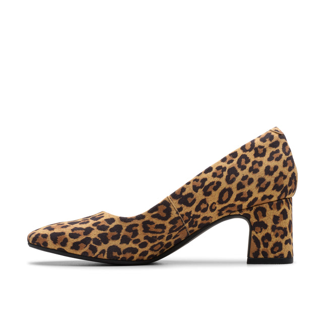 Clarks Fernie Court Leopard Suede Women’s Heels