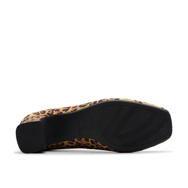 Clarks Fernie Court Leopard Suede Women’s Heels