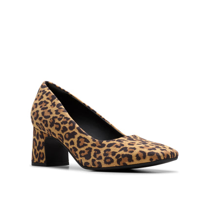 Clarks Fernie Court Leopard Suede Women’s Heels