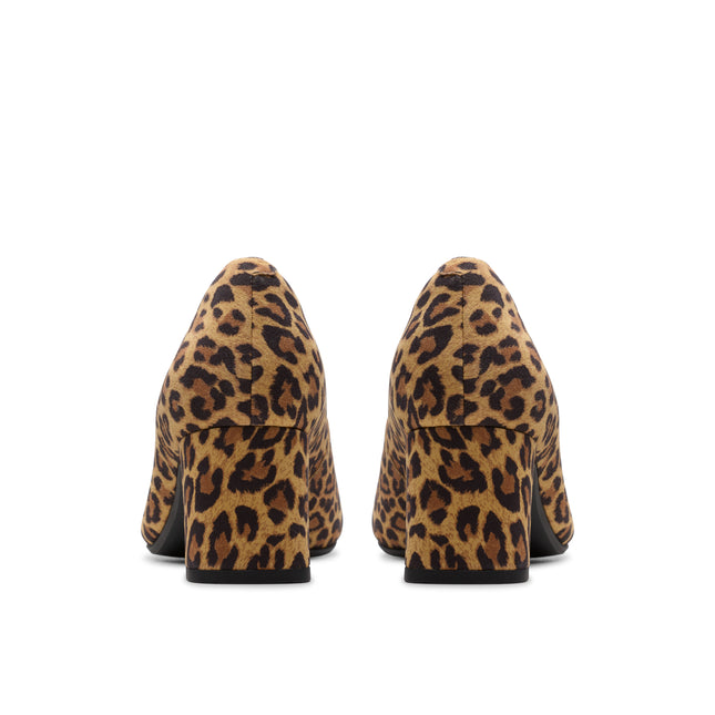 Clarks Fernie Court Leopard Suede Women’s Heels