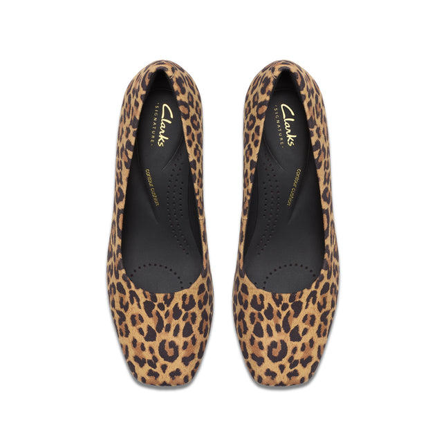 Clarks Fernie Court Leopard Suede Women’s Heels