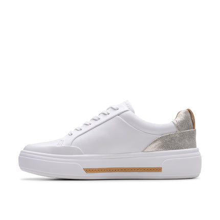 Clarks Hollyhock Zip Silver Womens Trainers