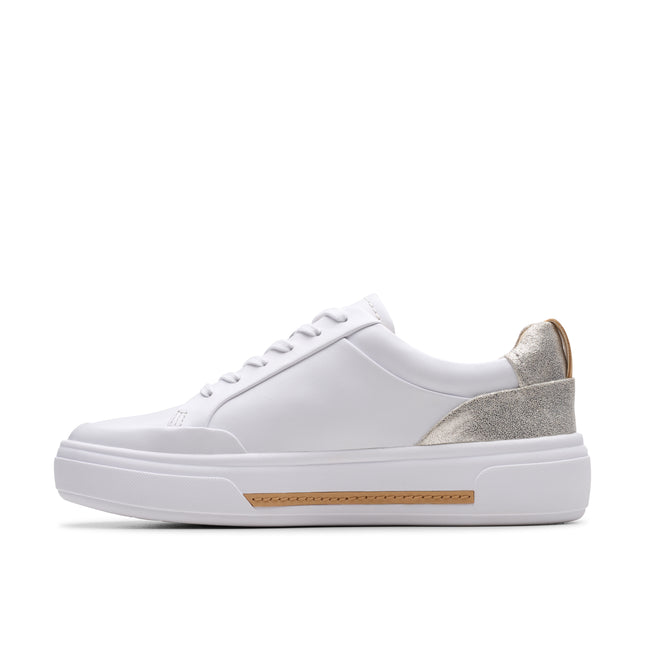 Clarks Hollyhock Zip Silver Womens Trainers