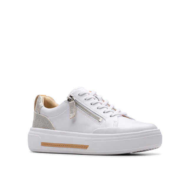 Clarks Hollyhock Zip Silver Womens Trainers