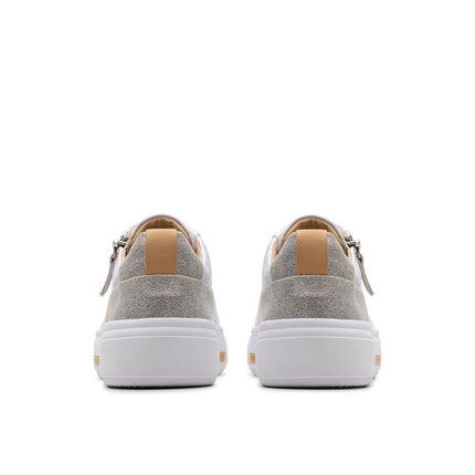 Clarks Hollyhock Zip Silver Womens Trainers