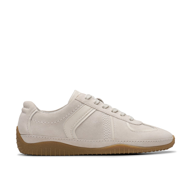 Clarks Meridor Lo Off White Womens Trainers