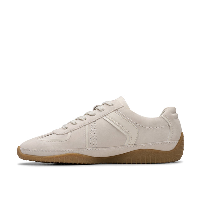 Clarks Meridor Lo Off White Womens Trainers