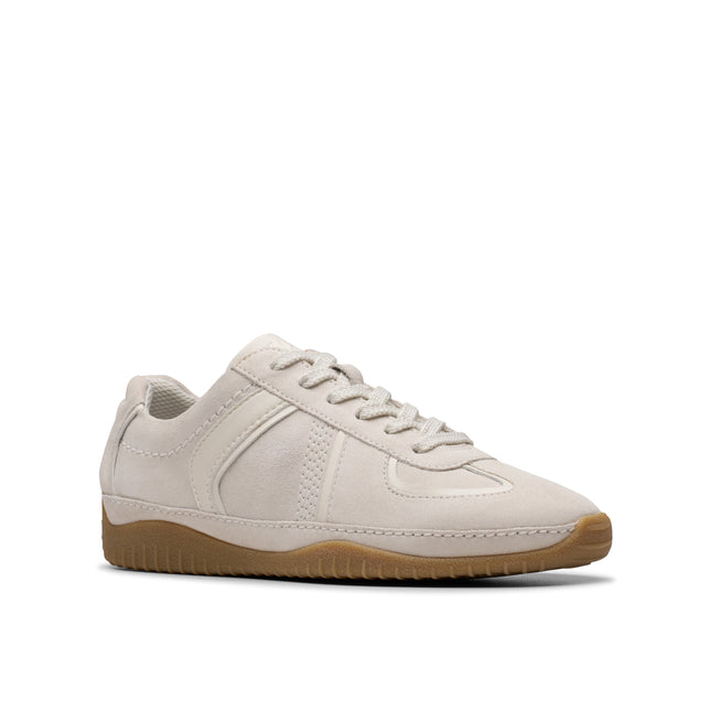 Clarks Meridor Lo Off White Womens Trainers