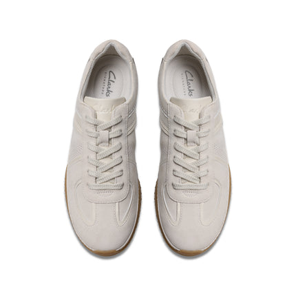 Clarks Meridor Lo Off White Womens Trainers