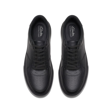 Clarks Romsey Tie Black Leather School College Work