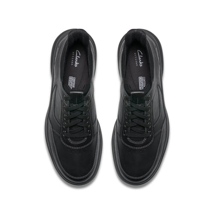 Clarks Mullan Easy Black Leather - Wide Width