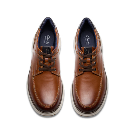 Clarks Mullan Moc Dark Tan Leather Casual