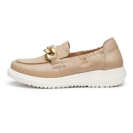 G Comfort 26295C Waterproof CHAMPAGNE CALF Ladies Loafers