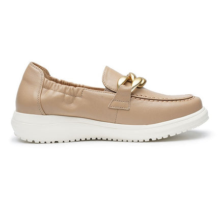 G Comfort 26295C Waterproof CHAMPAGNE CALF Ladies Loafers