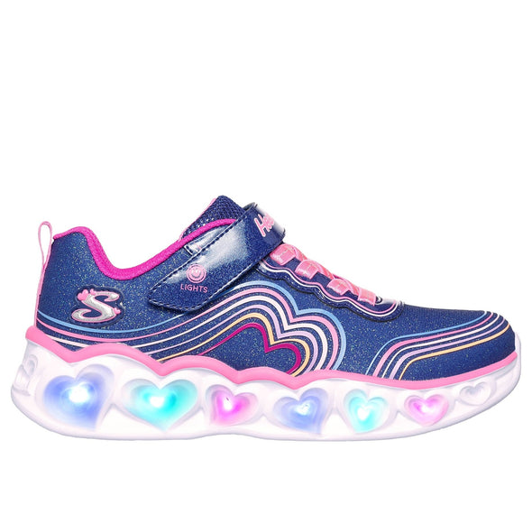 Skechers Heart Lights - Retro Hearts - Navy