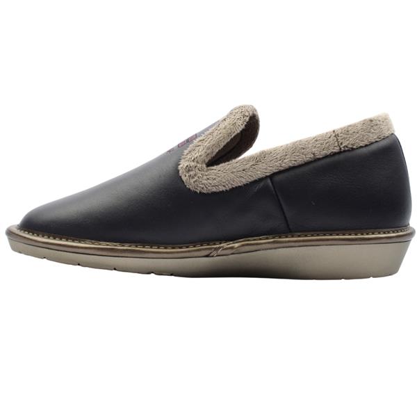 Nordikas 305-O/4 - Dublin Purpura - Purple Leather / Snow-Grey Trim Ladies Slippers