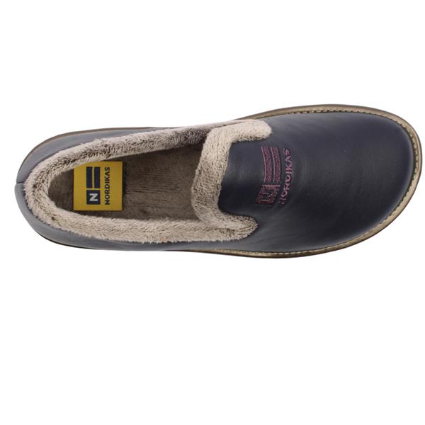 Nordikas 305-O/4 - Dublin Purpura - Purple Leather / Snow-Grey Trim Ladies Slippers