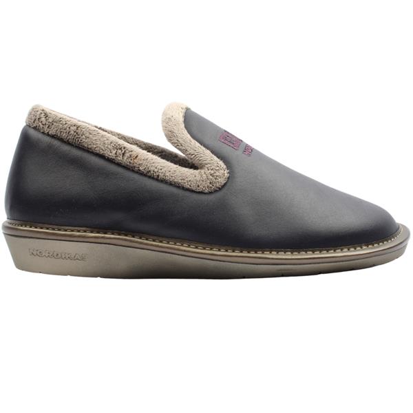 Nordikas 305-O/4 - Dublin Purpura - Purple Leather / Snow-Grey Trim Ladies Slippers