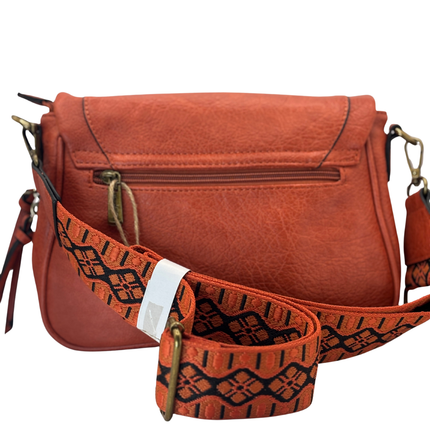 Concept Flap Crossbody Bag Rust Orange