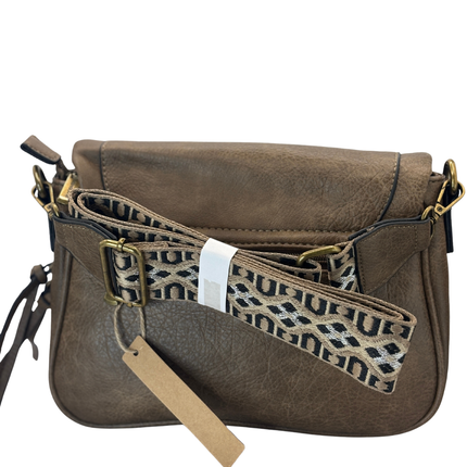 Concept Flap Crossbody Bag Taupe